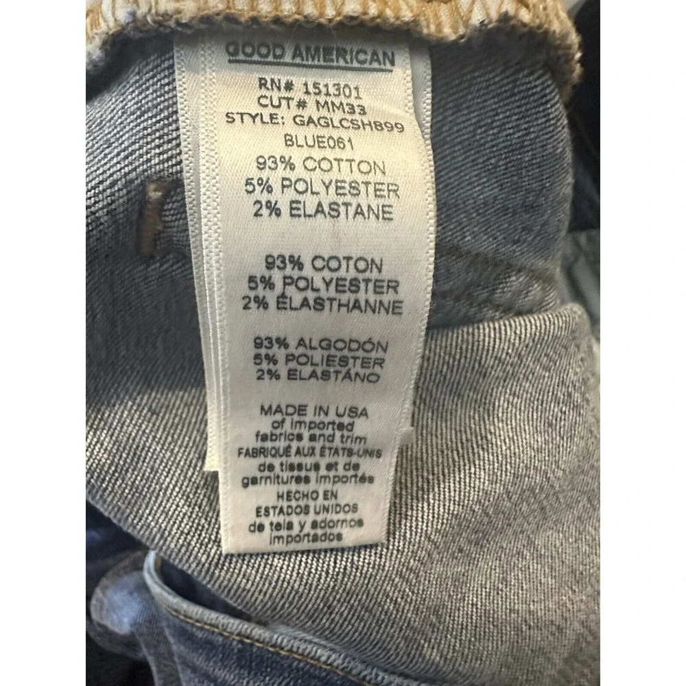 Good American Good Legs High Rise Split Hem Crop Skinny Jeans Womens Size 6 / 28 - Picture 8 of 13